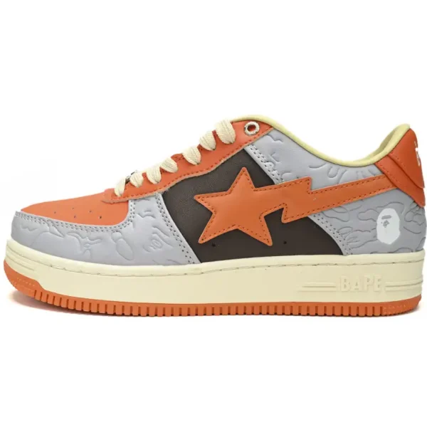 A Bathing Ape Bape Sta Low Grey orange Red