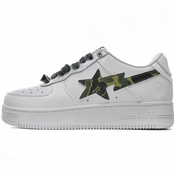 A Bathing Ape Bape Sta Low White Green Camouflage