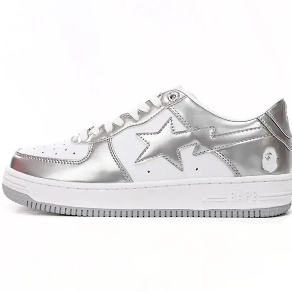 A Bathing Ape Bape Sta Low Silver