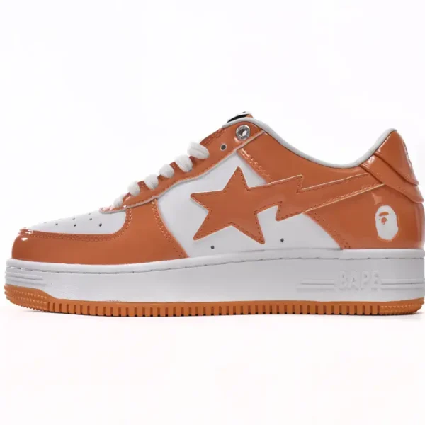 A Bathing Ape Bape Sta Low White Orange