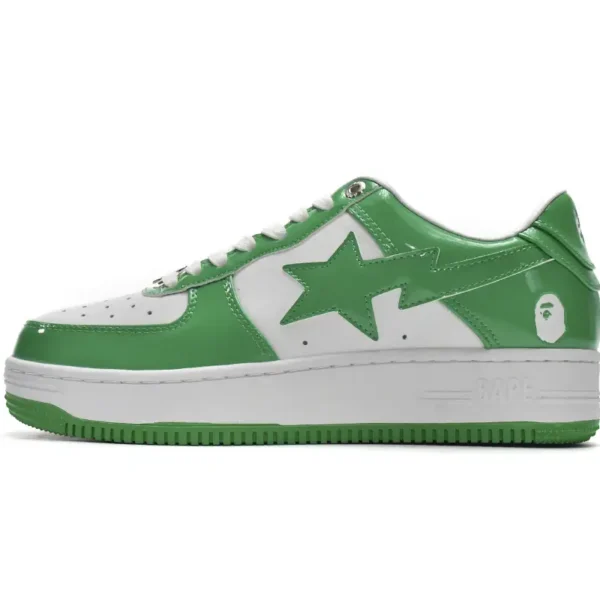 A Bathing Ape Bape Sta Low White Green