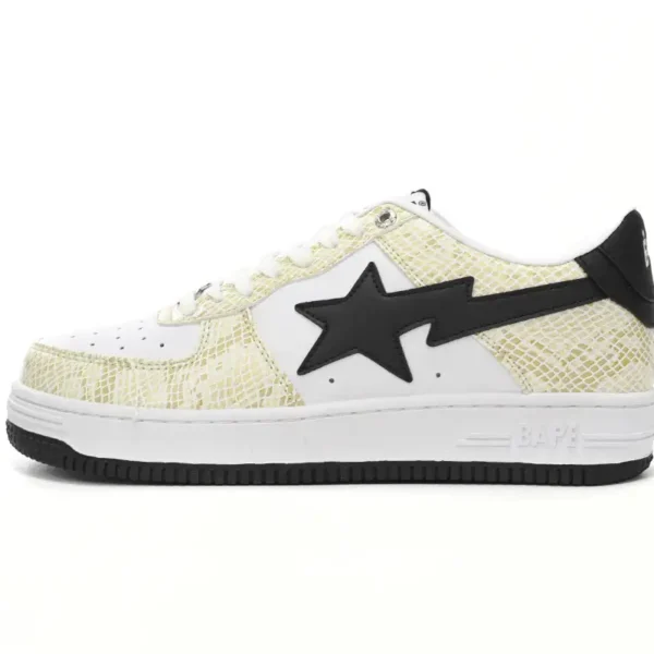 A Bathing Ape Bape Sta Low White Snake Skin Pattern