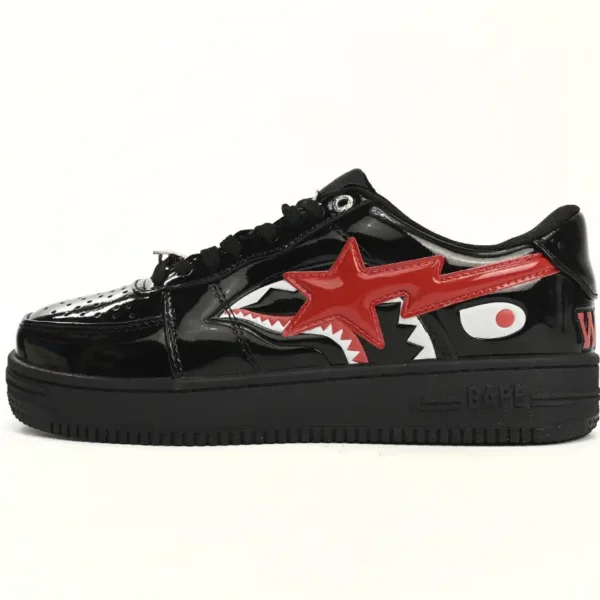 A Bathing Ape Bape Sta Low Black Shark