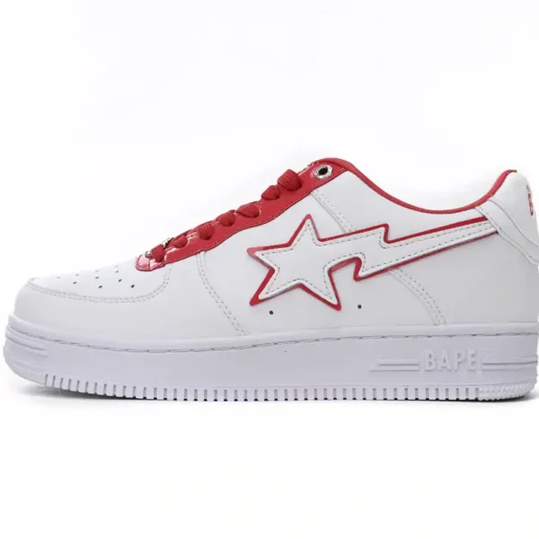 A Bathing Ape Bape Sta Low White Red Border