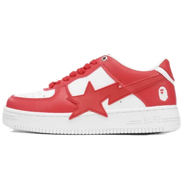 A Bathing Ape Bape Sta Low White Red Star