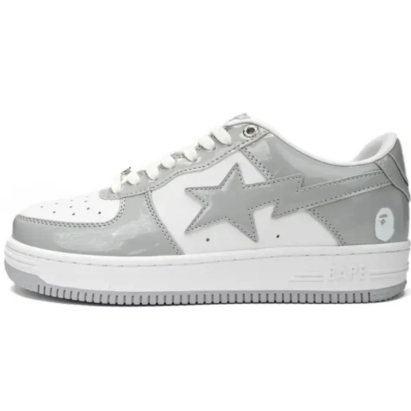 A Bathing Ape Bape Sta Low White Grey Rao Noodles