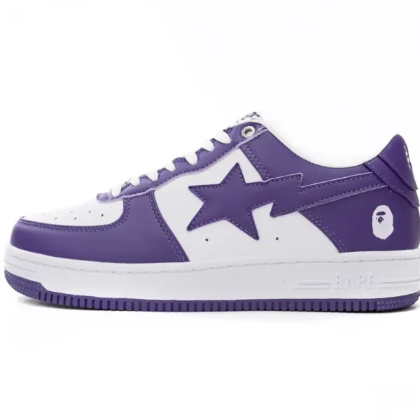 A Bathing Ape Bape Sta Low White Purple
