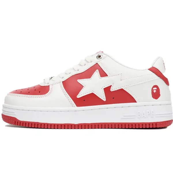 A Bathing Ape Bape Sta Low Red And White
