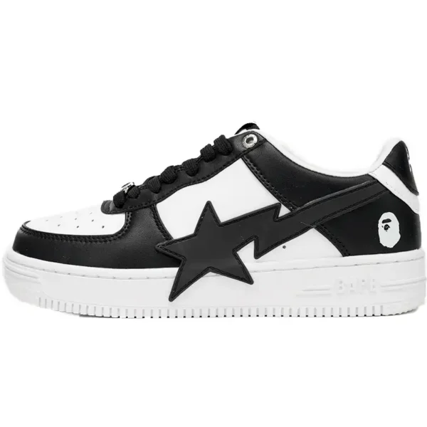 A Bathing Ape Bape Sta Low Black And White Star