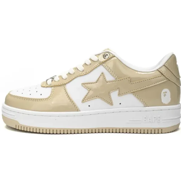 A Bathing Ape Bape Sta Low Brown White Mirror Surface