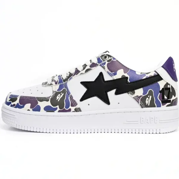 A Bathing Ape Bape Sta Low White Purple Color Spray