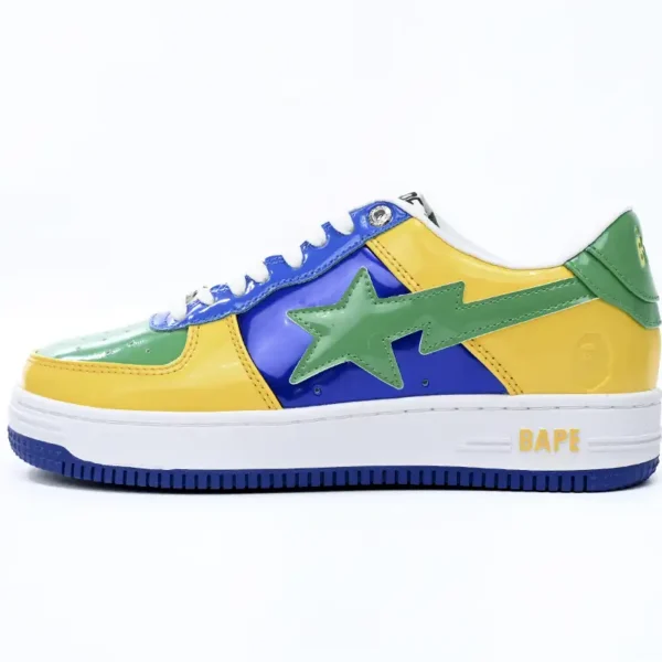 A Bathing Ape Bape Sta Low Black Yellow Green Orchid