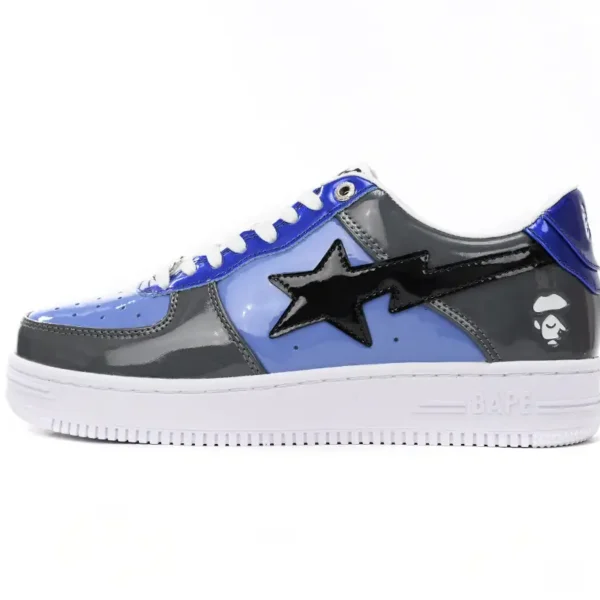A Bathing Ape Bape Sta Low Lnk Blue Mirror Surface