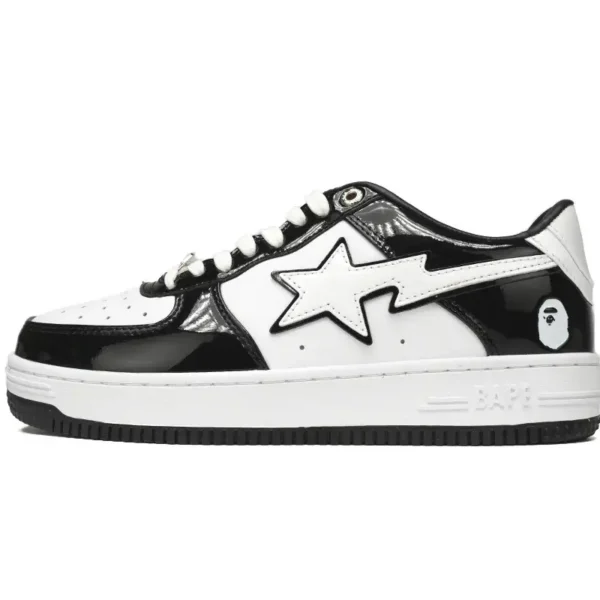A Bathing Ape Bape Sta Low Black White