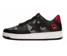 A Bathing Ape Bape Sta Low Black and Red Co Branding